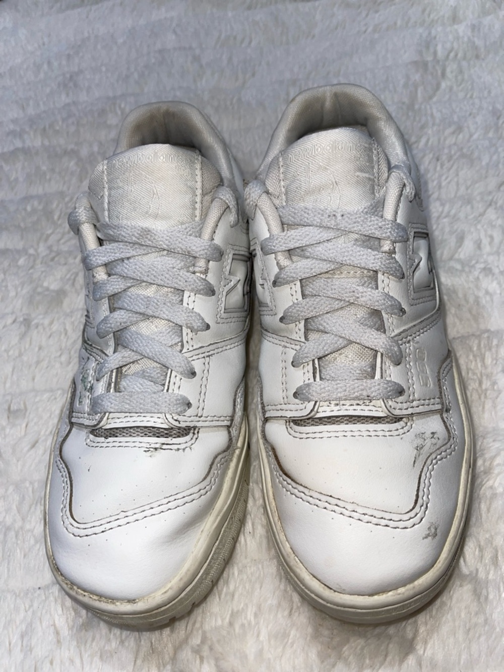 New Balance 550 White Leather Sneakers - Classic All-White